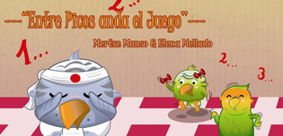 Ilustración de Elena Mellado para el libro "Entre Picos anda el Juego", escrito por Mertxe Manso. El proyecto actualmente recauda fondos en verkami.com.