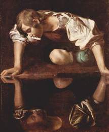 Narciso, por Caravaggio. Fuente: Wikimedia Commons.