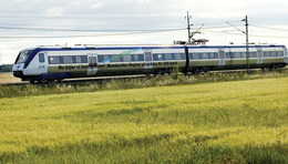 Gröna Tåget (Tren Verde), en la versión de pruebas desarrollada por Bombardier Transportation a partir de un tren Regina 250. Imagen: therailengineer.com