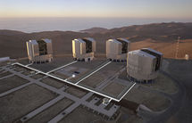 Very Large Telescope de Chile, con el que se estudiaron las estrellas. Fuente: Wikimedia Commons.