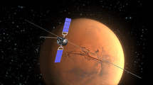 La sonda Mars Express en órbita alrededor de Marte. Fuente: ESA.