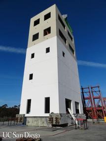 El edificio de cinco pisos será sometido a presiones similares a las registradas durante un terremoto de alta intensidad. Imagen: UC San Diego.