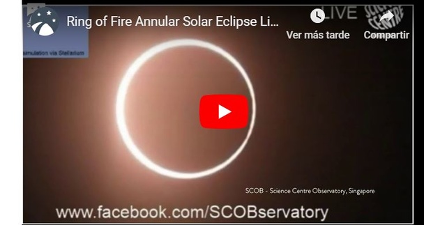 El Sol, eclipsado por un anillo de fuego El Sol, eclipsado por un anillo de fuego