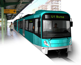 Nuevos servicios de metro ligero en Bursa, Turquía. Imagen: Bombardier Transportation.