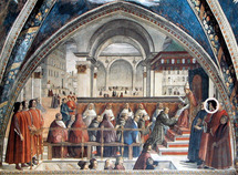 'La confirmación de la regla' de Domenico Ghirlandaio, donde aparece Lorenzo de Medici. Fuente: UCR