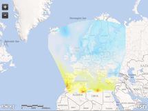 Cambio anual de lluvias 2021-2050. Fuente:EEA. Cambio anual de lluvias 2021-2050. Fuente:EEA.