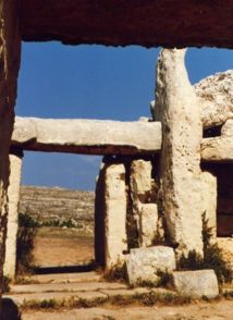 Detalle del templo megalítico de Mnajdra, en Malta. Fuente: Wikimedia Commons.