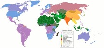 Principales religiones y confesiones del mundo. Fuente: WIkimedia Commons.