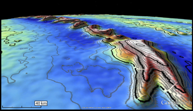 Imagen de la gravedad oceánica obtenida por Cryosat. ESA.