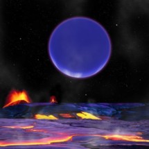 Recreación artística de como se ve un planeta desde el otro. David Aguilar, Harvard-Smithsonian Center for Astrophysics. UW.