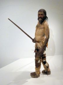 Ötzi. Momia natural más antigua de hombre europeo de la Edad de Cobre. Fuente: Wikimedia Commons.