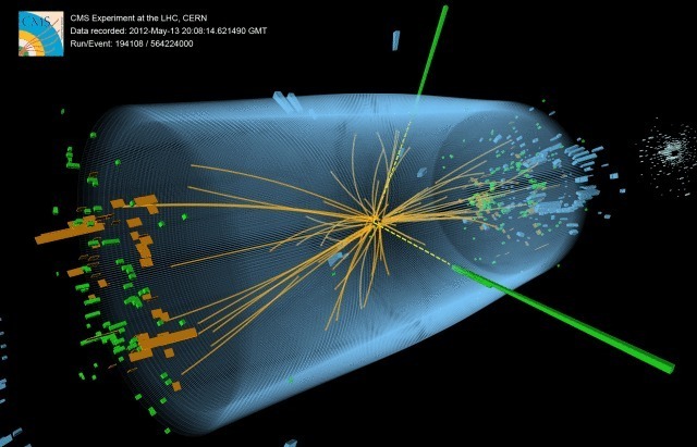 Desintegración del Higss. Fuente: CMS (CERN).