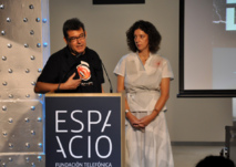 Alejandro Sacristán y Ana Cremades, en un momento de la presentación. Foto: Ana Ramírez de Arellano.