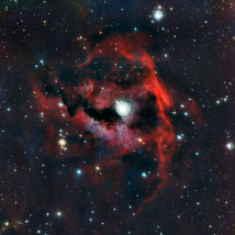 Cabeza de la Nebulosa de La Gaviota. Fuente: ESO.
