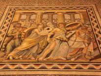 Aquiles en Scyros de Zeugma, mosaico conservado en el Museo de Gaziantep (Turquía). Fuente: UC3M. Aquiles en Scyros de Zeugma, mosaico conservado en el Museo de Gaziantep (Turquía). Fuente: UC3M.