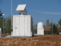 El radar instalado en Santorcaz (Madrid). Fuente: ESA.