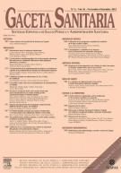 Portada de la revista Gaceta Sanitaria. Portada de la revista Gaceta Sanitaria.