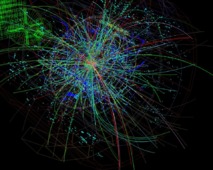 Colisión de protones en el LHC. Foto: CERN