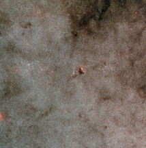 Visión de amplio campo del cúmulo estelar NGC 6520 y la nube oscura Barnard 86. Fuente: ESO.