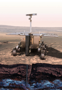 Vehículo de exploración ExoMars. Fuente: ESA.