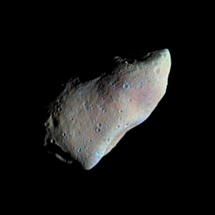 Imagen tomada por la sonda Galileo del asteroide Gaspra. Fuente: NASA.