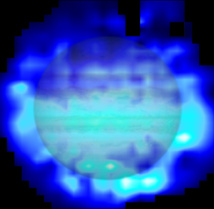 Distribución de agua en la atmósfera de Júpiter. Fuente: ESA.