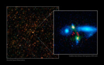 Imagen de la fusión de las galaxias. Fuente: ESA.