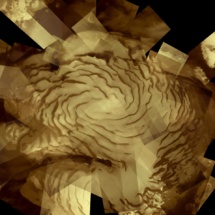 Casquete de hielo sobre el polo norte de Marte. Fuente: ESA.