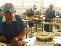 Trabajadoras manipulando anchoas en una empresa conservera de Santoña (Cantabria, España). Imagen: Gaelx. Fuente: Wikipedia.