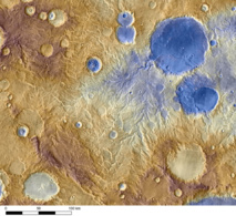 Los valles de Marte, vistos desde la nave Odissey. Fuente: NASA.