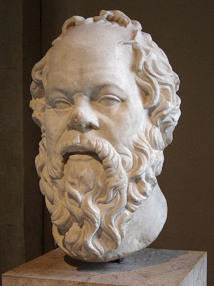 Escultura de Sócrates, obra de arte romana del siglo I d. C. Imagen: Eric Gaba. Fuente: Wikipedia.
