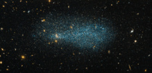 La galaxia enana ESO 540-31. Imagen: L. Limatola. Fuente: Hubble (ESA/NASA). La galaxia enana ESO 540-31. Imagen: L. Limatola. Fuente: Hubble (ESA/NASA).