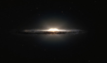 Impresión artística del bulbo central de la Vía Láctea. Fuente: ESO.