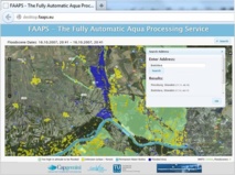 Los mapas de inundaciones provistos por FAAPS. Fuente: ESA.