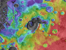 Cráter de Eden Patera. Fuente: NASA/JPL/GSFC