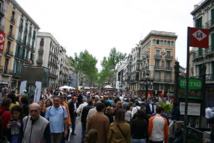 Vista de la zona de Las Ramblas, en Barcelona. Imagen: Yearofthedragon. Fuente: Wikimedia Commons.