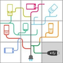 Dibujo emblemático de la campaña de la UE para promocionar el cargador universal. Fuente: Comisión Europea.