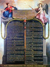 La Declaración Universal de los Derechos Humanos garantiza la libertad de pensamiento, de conciencia y de religión. Artista: Jean-Jacques-François Le Barbier. Fuente: Wikipedia.