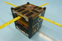 El nanosatélite CubeCat-1, de 10 centímetros cúbicos. Fuente: UPC.