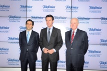 José María Álvarez-Pallete, consejero delegado de Telefónica; José Manuel Soria, ministro de Industria, Turismo y Comercio; y Emilio Gilolmo, vicepresidente ejecutivo de Fundación Telefónica. Fuente: Telefónica.