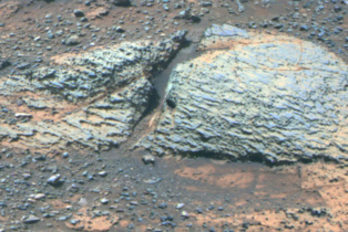 Suelo de Marte, en una fotografía tomada por Opportunity. Imagen: R. Arvidson. Fuente: WUSTL.
