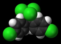 Molécula de DDT. Imagen: Benjah-bmm27. Fuente: Wikimedia Commons.