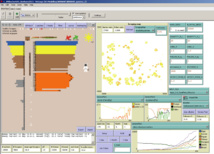 Captura de pantalla de BEEHAVE mostrando la colmena virtual en acción. Fuente: Universidad de Exeter