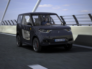 El coche eléctrico diseñado por el consorcio Ecoshell. Fuente: CSIC. El coche eléctrico diseñado por el consorcio Ecoshell. Fuente: CSIC.