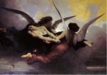 Alma llevada al cielo por dos ángeles. Representación de la tradición cristiana. Autor: William-Adolphe Bouguereau (1825–1905). Fuente: www.oceansbridge.com.
