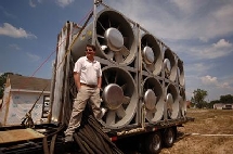 Simulador de huracanes. Kristen Bartlett Grace/University of Florida.