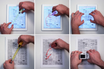 El sistema reproduce en una pantalla táctil las mismas tareas que se pueden hacer en un papel. Fuente: Chris Harrison