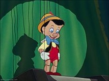 Pinocho, según la película de Walt Disney. Fuente: Wikipedia.