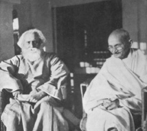 El poeta bengalí Rabindranath Tagore con Gandhi en 1940. Fuente: Wikipedia.