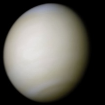 Venus observado por la sonda estadounidense Mariner 10. Imagen: NASA/Ricardo Nunes. Fuente: Wikipedia.